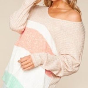 Oversized Multi Colored Lightweight top
